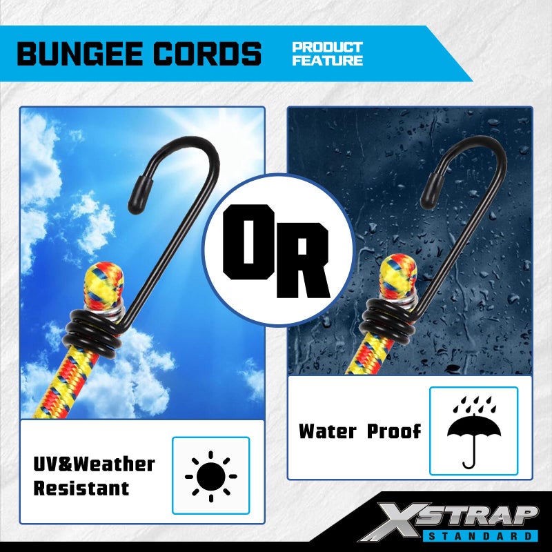 XSTRAP STANDARD 14 Pieces Standard Bungee Kit - Includes 18â€, 24â€, 30â€, 40â€ Bungee Cords with Hooks - Image 5